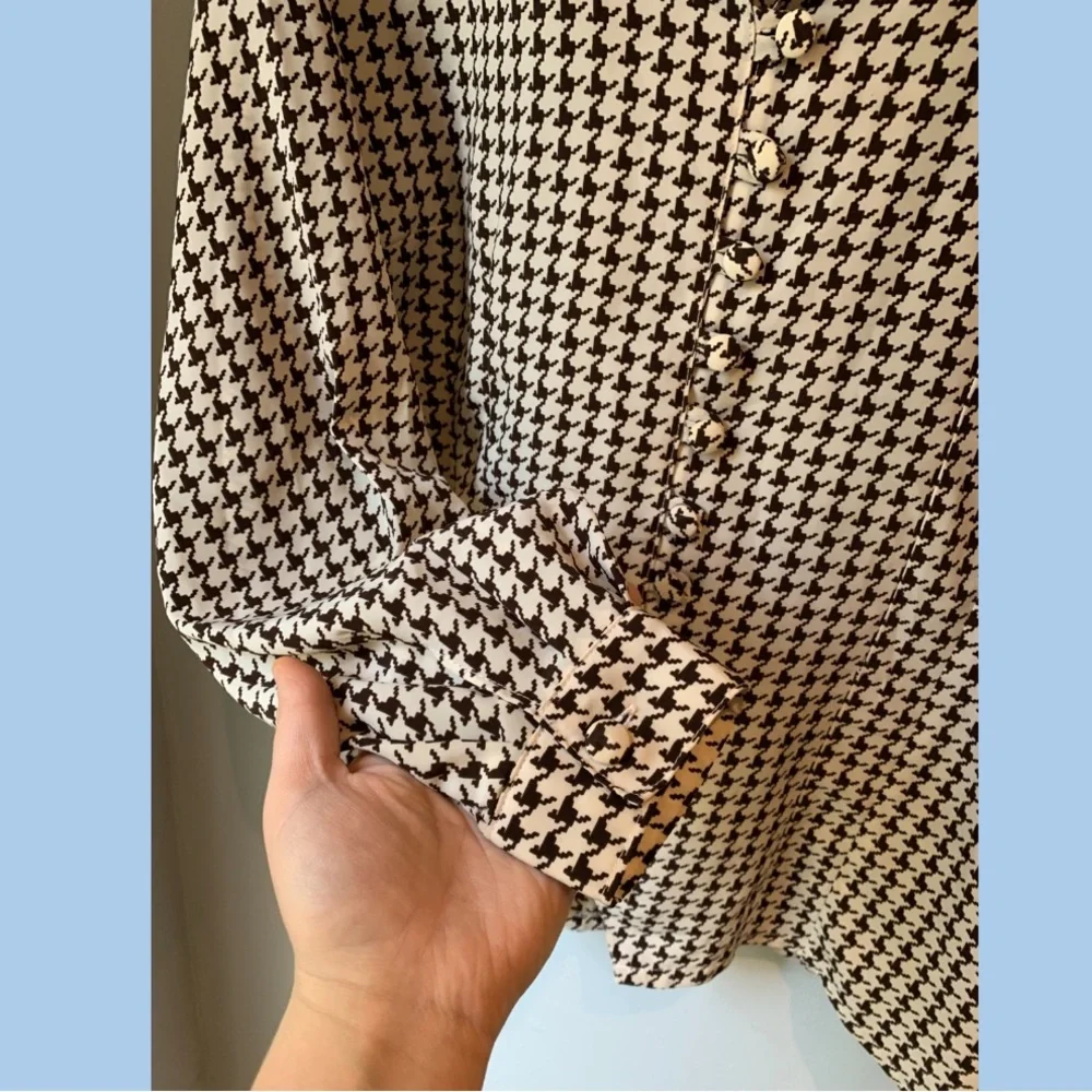 VINTAGE HOUNDSTOOTH BUTTON DOWN FROM SPAIN - Picture 5 of 5